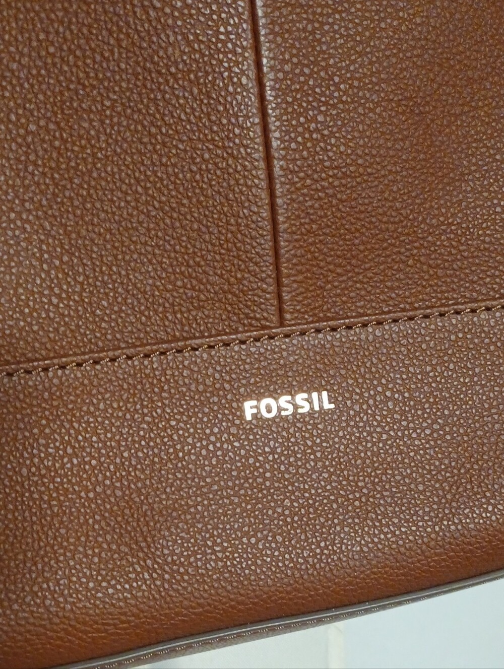 FOSSIL - NEW Genuine Brown Pebbled Leather Crossbody Tote / Convertible Backpack - Picture 2 of 10